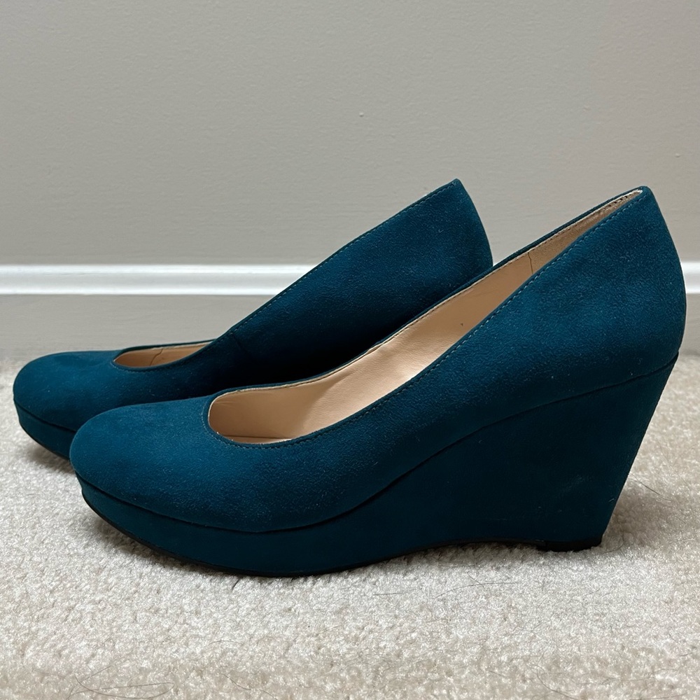 Nine West Teal Wedges
